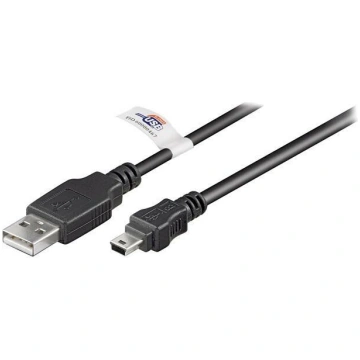 Cable; USB 2.0; USB A plug,USB B mini plug; 1.8m; 
