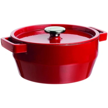 Pyrex Čuguna katls 3,6L Pyrex apaļš Ø24cm sarkans