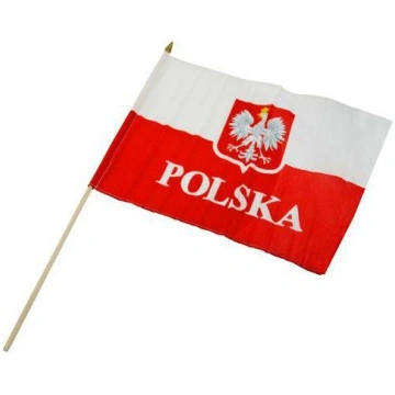 Karogs Polska 30x40 Cm Ar Rokturi Koka
