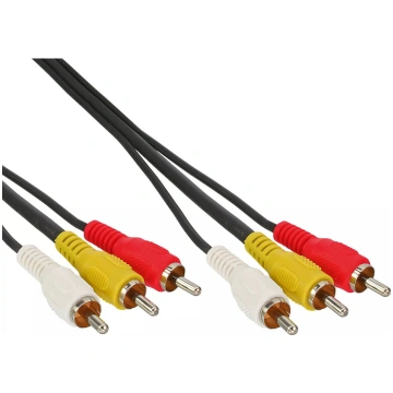 AV kabelis 3x RCA male / male 5m InLine 89605