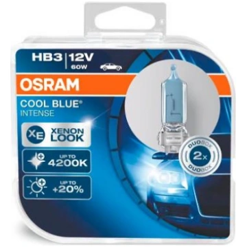 Halogēna spuldzes HB3, 60W, 12V, līdz 4200K, COOL 