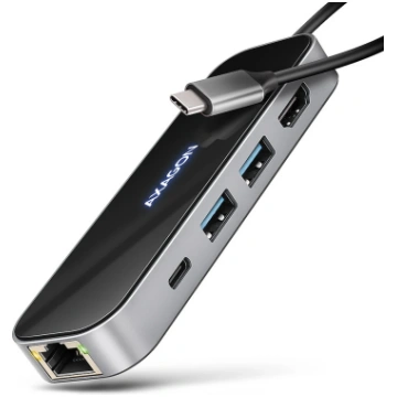 HMC-6GLN multiport hub USB-C LAN HDMI PD100W AXAGO