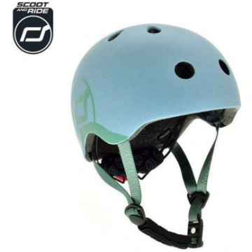 Scoot and Ride Helmet XXS-S steel ķivere zilā krās