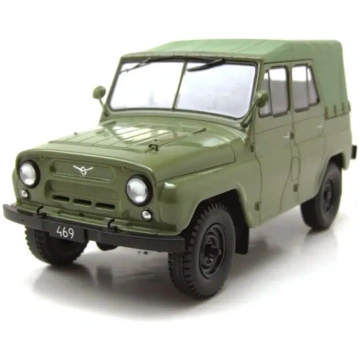 УAЗ-469 Green 1975 мoдeль aвтoмoбиля 1:24 WhiteBox