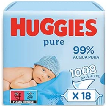 Huggies Pure, bērnu salvetes, 18 iepakojumi (kopā 
