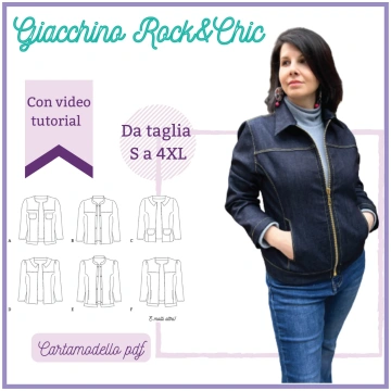 Giacchina multiversione CARTAMODELLO rock&chic don