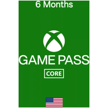 USA Xbox Game Pass Core 6 Month Membership Microso