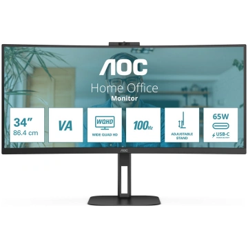 AOC V5 CU34V5CW/BK LED monitors 34" WQHD izliekts 