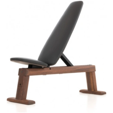 NOHRD Weight Bench Walnut synthetic leather black