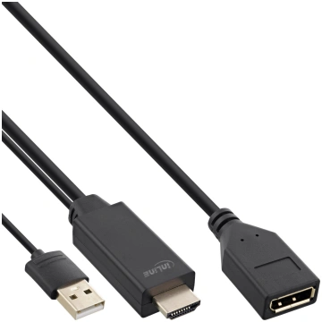 Kabelis Inline Inline® Hdmi M To Displayport F Con