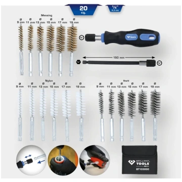 Brilliant Tools Tīrīšanas birstu komplekts, 20 -da