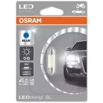 LED spuldze Osram LEDriving SL C5W 36 mm 12 V zila