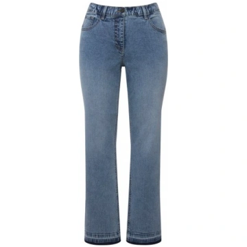 Ulla Popken Wide Leg Stretch Fit Mandy Jeans Light
