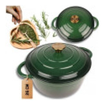 Atusa Emaljēts ČUGUNA PODS 24cm 4L HAGE GREEN [EMA