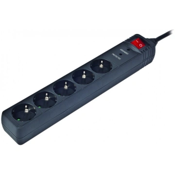 Gembird SPG5-C-10 surge protector Black 5 AC outle