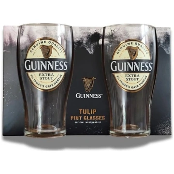 Guinness oficiālais Extra Stout pint glāze - 2 gab