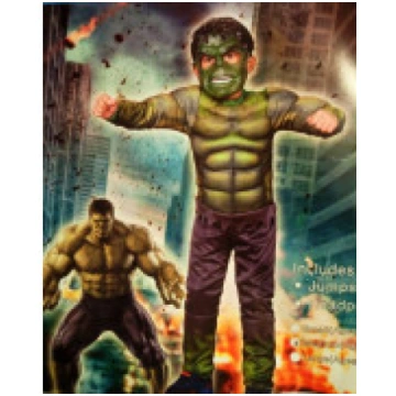 Marvel supervaroņu bērnu kostīmi ar maskām - Halks