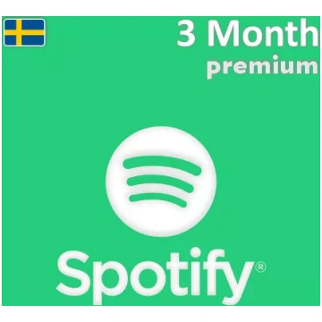 Spotify Premium dāvanu karte 3 mēnešiem (Zviedrija