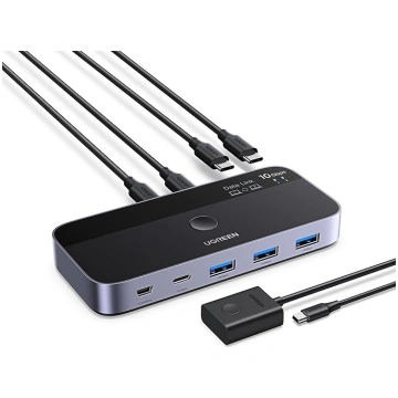 UGREEN 10 Gbps USB komutators, USB C komutators ar