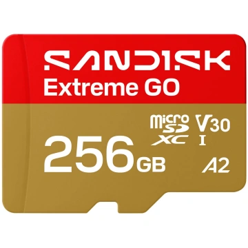 Atmiņas karte SANDISK Extreme GO 256GB, Micro SDXC