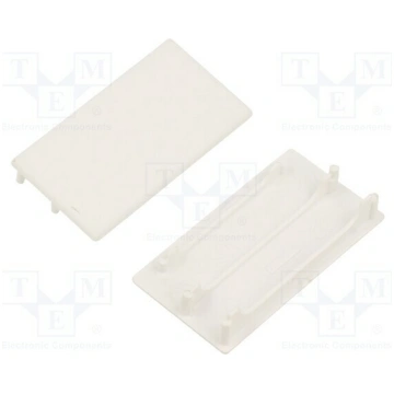 Cap for LED profiles; white; 2pcs; ABS; LOWI | TOP