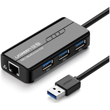 HUB USB Ugreen 1x RJ-45 + 3x USB-A 3.0 (20265) 202