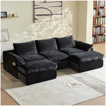 Vamcheer Corner Sofa with Sleep Function (Full Foa