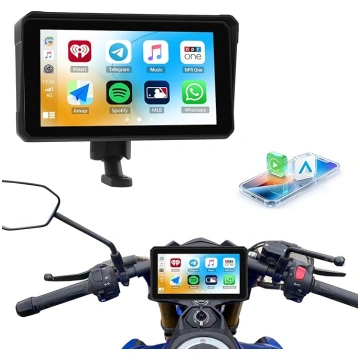 Portatīvais motociklu Carplay ekrāns ar bezvadu Ca