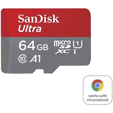 SanDisk Ultra, microSDHC, 64GB, UHS-I, U1, V10 For