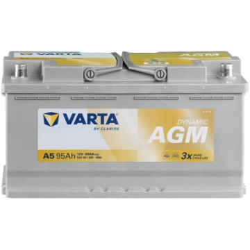 VARTA 95Ah 850A 12V B13 Dynamic AGM A5 Akumulators