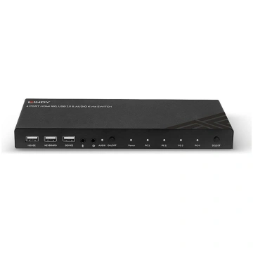 Lindy 4 Port KVM Switch HDMI 4K60, USB 2.0 & Audio