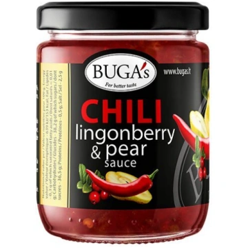 Čili, brūkleņu un bumbieru mērce, BUGAS, 170g