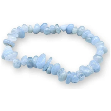 Chalcedony - elastic bracelet in "chips" TENET
