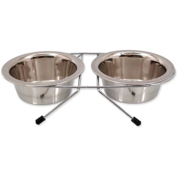 Dog Fantasy Stainless Steel Bowl Set statīvs ar ne