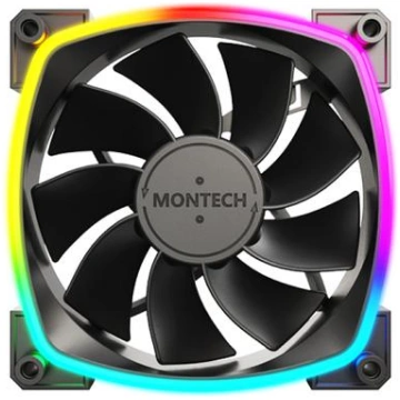 Montech RX120 PWM Computer Case Fan 12 cm Black, 1