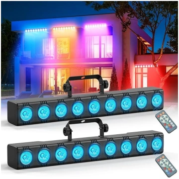 9 x 6 W LED RGBW starmešu prožektors, disko gaisma