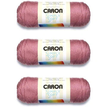 Caron Simply Soft Plūmju vīna dzija 3 iepakojumi 6
