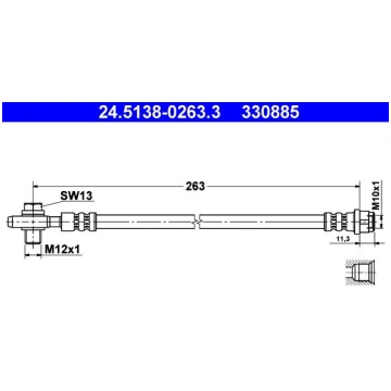 Bremžu šļauciņa AIZ. 263mm AUDI A4 B6 / B7 00-08 A