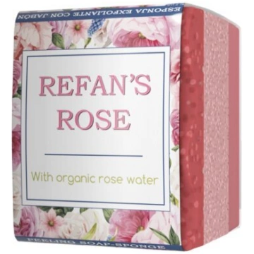 REFAN pīlinga ziepes-sūklis REFAN"S ROSE, 75g