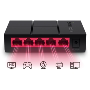 Switch | MERCUSYS | MS105G | Desktop/pedestal | 5x