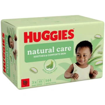 Huggies Mitrās salvetes Natural Care, 3x48gab