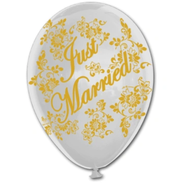 BALLOON PRINTED "JUST MARRIED" 12"