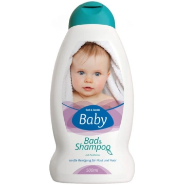 SOFT & GENTLE Baby šampūns un vannas putas 500ml (