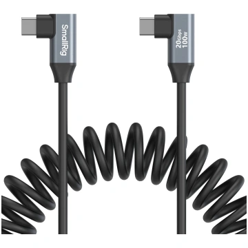 SmallRig 4793 USB-C Angled to USB-C Angled Coiled 