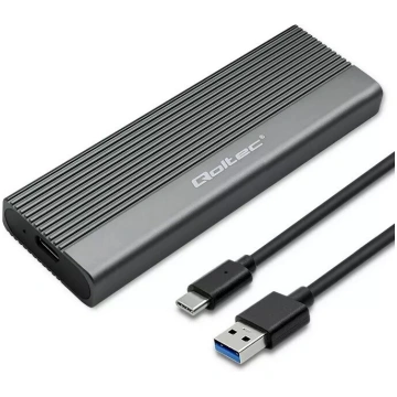 M.2 SSD korpuss QOLTEC 52267 USB‑C SATA NGFF diskd