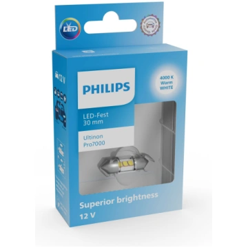 Philips Ultinon Pro7000 zarowka 30mm C10W 4000K 1 