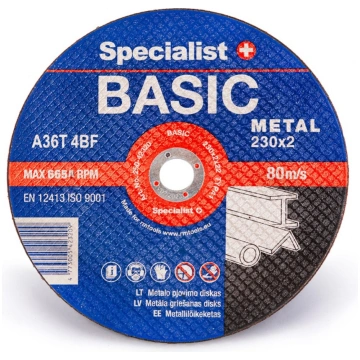 Specialist+ Basic Metāla griešanas disks, 230x2x22