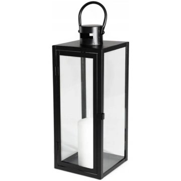 Dekoratīvā laterna TOWER 29 cm melna Estilo Home