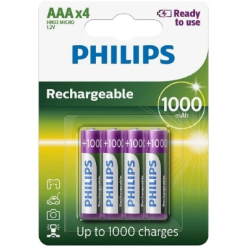 PHILIPS Baterija Philips AAA lādējama 4gb