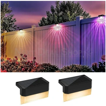 2 Pack - Dazzling Solar-Powered LED Fence Light wi